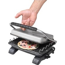 Trendexa Plus Organik Demir Döküm Izgara & Tost Makinası Gri Izgara Aparatlı Fırçalı