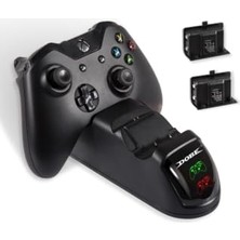 Trendexa Xbox One S/x Uyumlu Çiftli Kablosuz Oyun Kolu Şarj Standı, LED Göstergeli, Gri