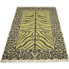 Kilim Antik El Dokuma Leopar Tasarım Yün Kilim 2029 - Yeni - Çok Renkli