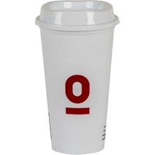 Trendexa 450 ml Beyaz Paslanmaz Çelik Tekrar Kullanılabilir Termos Bardak