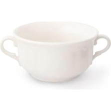 Trendexa Krem Renk Çift Kulplu Porselen Çorba Kasesi, 12 Cm, 350 Cc, 1 Adet