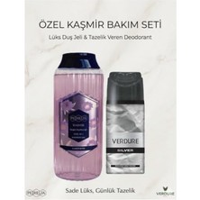 Trendexa Kaşmir Doğal Zeytinyağlı Duş Jeli 500 ml ve Verdure Silver Erkek Deodorant 150 ml Seti