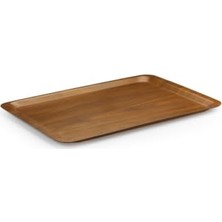 Trendexa Lamine Ahşap Kaymaz Tepsi 2 Adet 27X38 cm Ceviz TF2738KWM