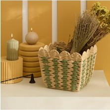 Trendexa Knit Dekoratif Sepet Organizer 25X25X22 cm Kahverengi