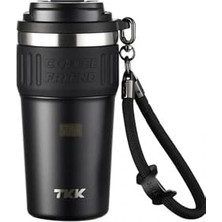 Trendexa Tkk 630 ml Pipetli/pipetsiz Kullanım Askılı Paslanmaz Çelik Termos Kahve Mug Matara