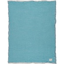Trendexa Battaniye, 4 Katlı Müslin Pamuksu Yumuşaklık Bebek Çocuk Müslin ÖRTÜ%100 Pamuk 80 * 110 cm Turkuaz 110 x 80