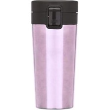 Trendexa 400 ml Filtreli Rahat Içim Kilitlenebilir Paslanmaz Çelik Termos Kahve Mug Bpa Içermez (Pudra-Pembe)