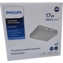 Trendexa Kare Tavan LED Lamba 17W 4000K Beyaz (Beyaz ile Sarı Arası IŞIK)2200 Lümen 22 cm Plastik Gövde