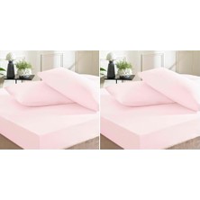 Trendexa Color Dreams Ranforce King Size Fitted Çarşaf Seti Pudra (2 Paketi)