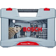 Trendexa Bosch 2608P00234 Bits/matkap Premium Set, Fayans Matkabının, Beton Matkabı, Çeşitleri, Matkap Ucu, Ratschenschrauber Titan-Nitrid-Kaplama Sağlam, Çanta, 76 Parça