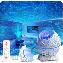 Trendexa Gece Lambası, Gökyüzü Projeksiyon, 16 Adet Işık Yansıtma, Bluetooth Hoparlörlü, Zamanlayıcılı Otomatik Kapanma, Ayarlanabilir Parlaklık, Uzaktan Kumandalı, Çocuklar Için Yıldız Galaksi Projektörü