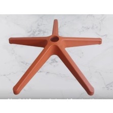 Trendexa Plastik Ofis Koltuğu Ayağı, Kiremit Rengi, 5 Kollu, Çap 64 cm