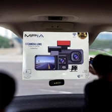 Trendexa Araç Kamerası, Mpıa 3 Kameralı Dokunmatik, Full Hd 1080P, Wi-Fi, Gece Görüşü, G-Sensör, 170° Geniş Açı, 5 cm Ekran