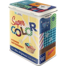 Nostalgic Art Nostalgic-Art Retro Saklama Kabı L, 3 L, Süper Renkli Deterjan – Eviniz Için Hediye Fikri, Büyük Teneke Kutu, Vintage Tasarım