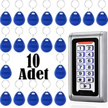 Trendexa Kapı Kilidi, Rfıd Kartlı ve Şifreli Geçiş Sistemi-Metal Şifreli Elektronik 10 Adet Tag Göstergeç
