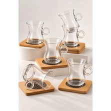 ALOHA EQ QUALITY 12’li Isıya Dayanıklı Cam Çay ve Kahve Kupası Seti – 200 ml