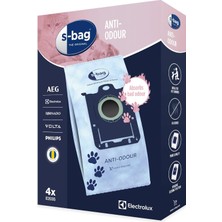 Electrolux E203S S-Bag Anti-Odour 3 Katmanlı Elektrikli Süpürge Torbası | Koku Önleyici Teknoloji | Yüksek Filtrasyon | Dayanıklı Sentetik Yapı | 4’lü Paket