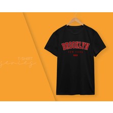 Bk Gift Brooklyn Tasarımlı Erkek Siyah T-Shirt, Arkadaşa Hediye, Doğum Günü Hediyesi, Trend Tişört, Sevgili Hediyesi-1 Small