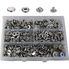 İşkur Makina 200 Set Metal Nikel Paslanmaz 15 mm Çıt Çıt Düğme ve Çakım Kalıbı