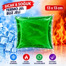Vistart 100 Adet Yeşil Piknik Kamp Termal Çanta Buz Jeli 100 gr Soğutucu Buz Aküsü