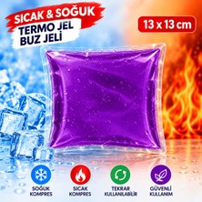 Vistart 20 Adet Mor Buz Jeli 100 gr 13X13 cm Gıda Taşıma Termal Çanta Soğutucu