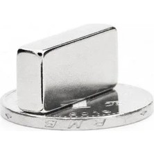 Ls 50 Adet 20X10X5 mm Neodyum Magnet N35 Güçlü Mıknatıs Köşeli ve Dayanıklı Nikel Kaplama