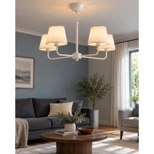Browia Lighting Olesa 4’lü Şapkalı Modern Salon Avizesi