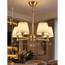 Browia Lighting Kolesa 4’lü Şapkalı Modern Salon Avizesi