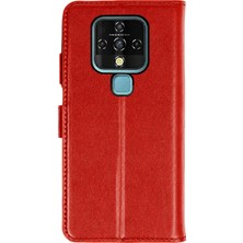 Uryport Tecno Camon 16 Trend S Plus Kapaklı Telefon Kılıf - Kırmızı