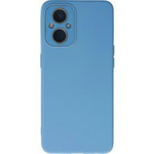 Uryport Oppo Reno 7 Lite Kılıf Lansman Glass Kapak - Mavi