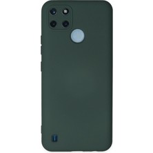 Uryport Realme C25Y Kılıf Nano Içi Kadife Silikon - Koyu Yeşil
