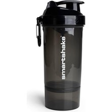 Smartshake O2GO One Plastik Protein Çalkalayıcı Şişesi, 800 ml | 27 Oz - Sızdırmaz Vidalı Kapak - Bpa Içermez - Üniseks - Siyah
