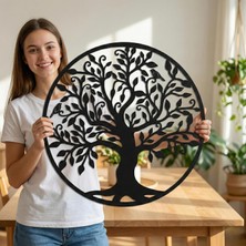 Dekadron Metal Duvar Sanatı - Hayat Ağacı - Aile Ağacı Metal Duvar Dekoru Ev Ofis Dekorasyonu Yatak Odası Oturma Odası Dekoru (17" G x 18" Y/44X46CM)