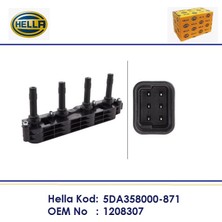 Hella Ateşleme Bobini Vectra B C Astra G Corsa C Zafira A B 1,4 1,6 / 16V 6 Pin 1208307 5DA358000-871