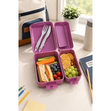 Takeaway 1300 ml Beslenme Kabı Seti & Beslenme Kutusu Lunch Box & Iki Bölmeli