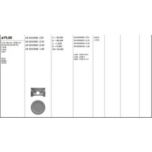 King Pıston 79.00 mm ( 0.25) Opel Astra F Corsa A Vectra A 1.6 C16SE E16SE
