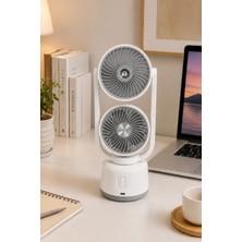 Taşınabilir Spreyli Çift Başlıklı Şarjlı Mini Vantilatör, USB Şarjlı Taşınabilir Fan, Sessiz Soğutucu Sprey Mist Fan, Ev Ofis Yaz