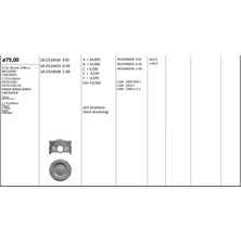 King Pıston 79.00 mm (1.00) Ford Mondeo Focus C-Max Ecoboost 1.5 Benzınlı 14- M8MA M9MA Bnm Unc DS7G