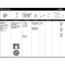 King Pıston 82.50 mm (Std) Ford Transıt Connect 1.8 Tdcı Kkda (110 Ps) (0.20 Kısa)