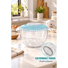 Mixit 3000 ml Kapaklı Mikser Kabı & Sıçratmayı Önleyen Çırpma ve Karıştırma Kabı