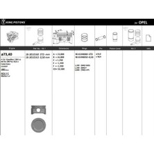 King Pıston 73.40 mm (0.50) Opel Merıva Astra 1.4 16V 04- Z14XEP (Euro 4)