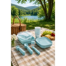 Emilahome Lovely Piknik Seti Turkuaz 6 Lı Set