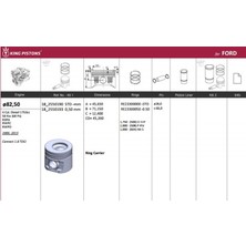 King Pıston 82.50 mm (Std) Ford Transıt Connect 1.8 Tdcı 06-13 (90 Ps) Rwpa Rwpc Rwpd