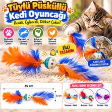 Efnaz Style Tüylü Püsküllükedi Oyuncağıdikkat Çekici Renkli Sevimli Evcil Hayvan Oyuncağı