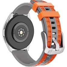 Efnaz Style Huawei Watch Gt 5 Explorer Duo Kordon - Gri-Turuncu