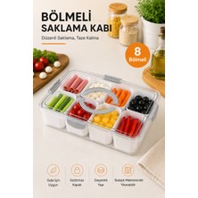 Emilahome Bölmeli Atıştırma Kabı Kahvaltılık Çok Amaçlı Organizer Gri