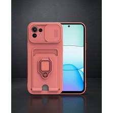 Astraltech Xiaomi Mi 11 Lite Kılıf Zuma Kartvizitli Yüzüklü Silikon - Pembe