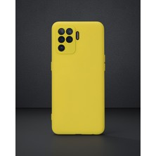 Astraltech Oppo Reno 5 Lite Kılıf Nano Içi Kadife Silikon - Sarı