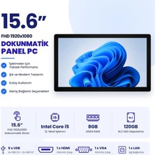 Grandstarr WP156M 15.6'' FHD I5-12.Nesil/8gb RAM/120GB M2. SSD Dokunmatik Panel Pc