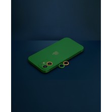 Astraltech Apple Iphone 12 Renkli Kamera Lens Koruma Cam - Turuncu-Yeşil